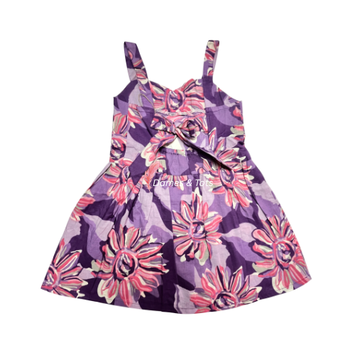 Purple Magical Meadow Sleeveless Frock