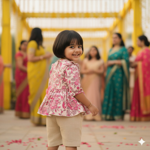 Enchanting Pink Cotton Frock for Your Little Princess