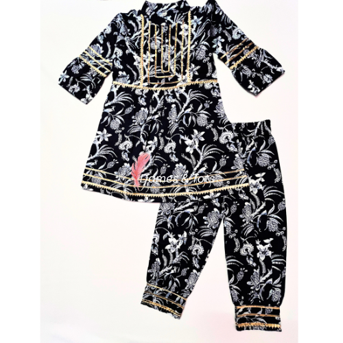 Pure Cotton Punjabi Pant Set for Girls
