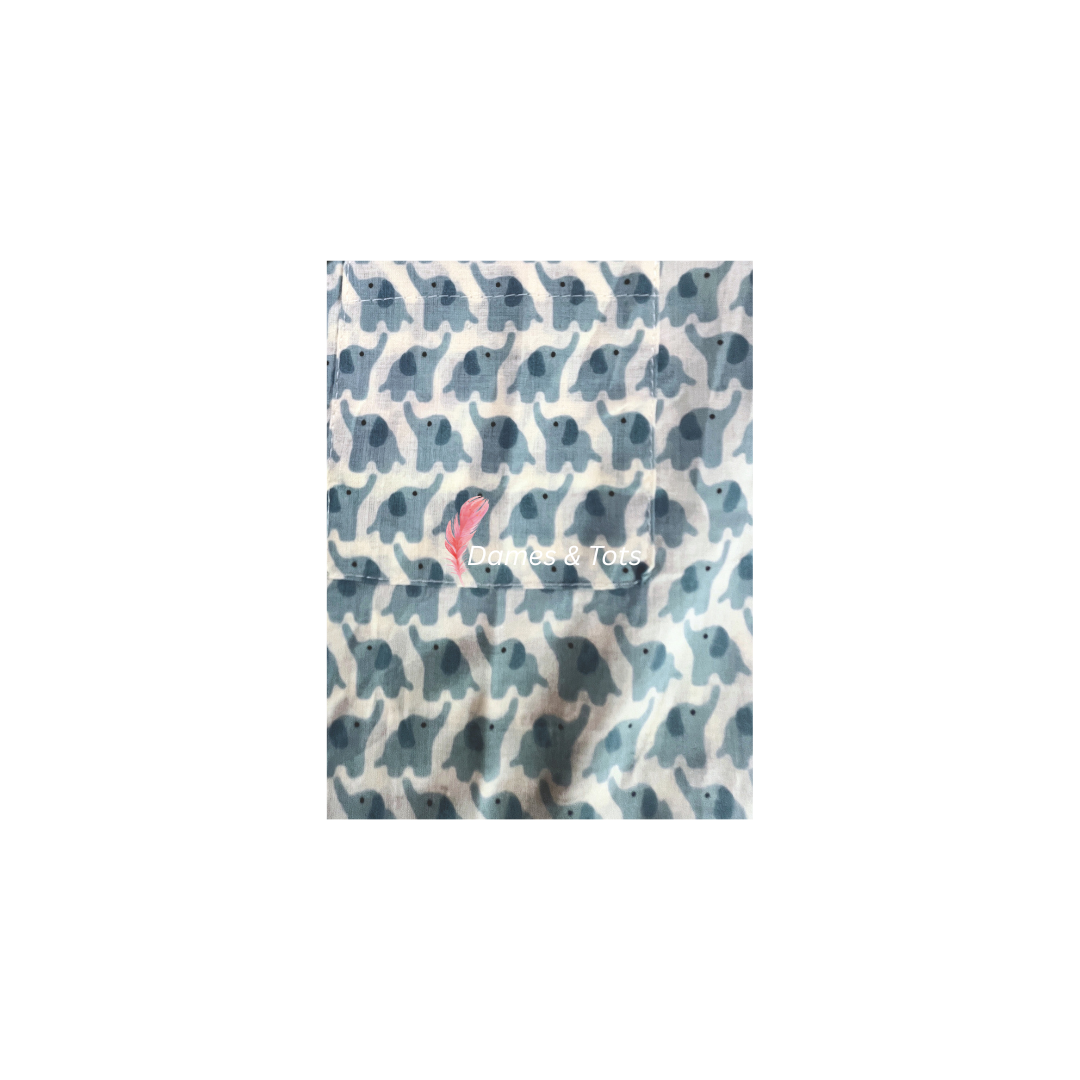 Boys' Pure Cotton Elephant Motif Shirt
