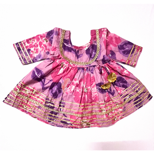 Pink Cotton Kurti & Sharara Set for Girls – Festive Wear
