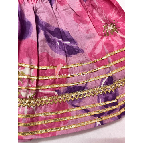 Pink Cotton Kurti & Sharara Set for Girls – Festive Wear
