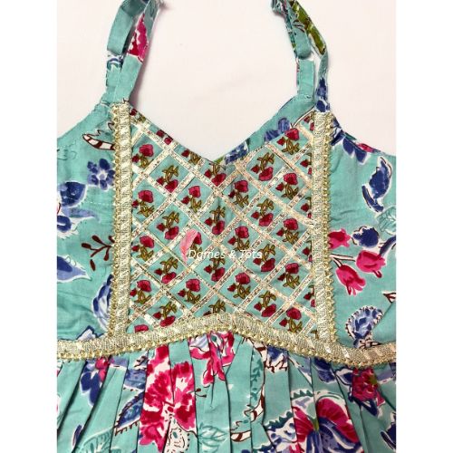 Sleeveless Kurti with Layered Punjabi Pant Dupatta Suit