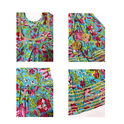 Floral Delight Kurti sharara Pants Set