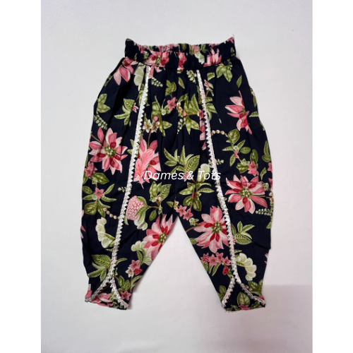Floral Elegance Kurti with Punjabi Pant for Girls | Ethnic Wear