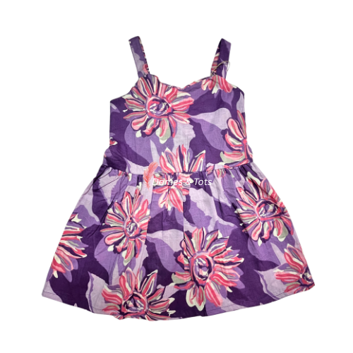 Purple Magical Meadow Sleeveless Frock