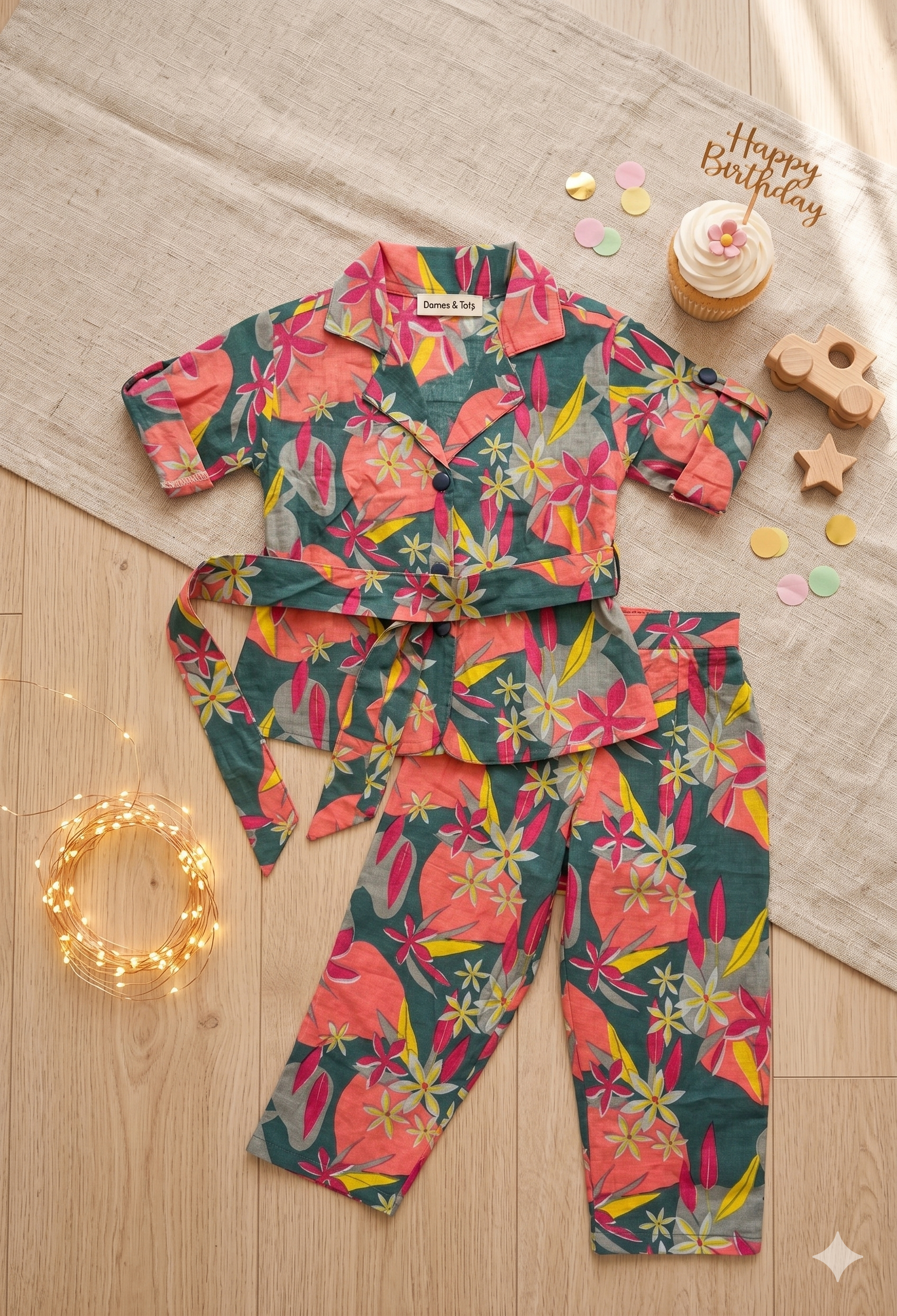Pure Cotton Floral Co-ord Set for Girls – Breathable Everyday Wear