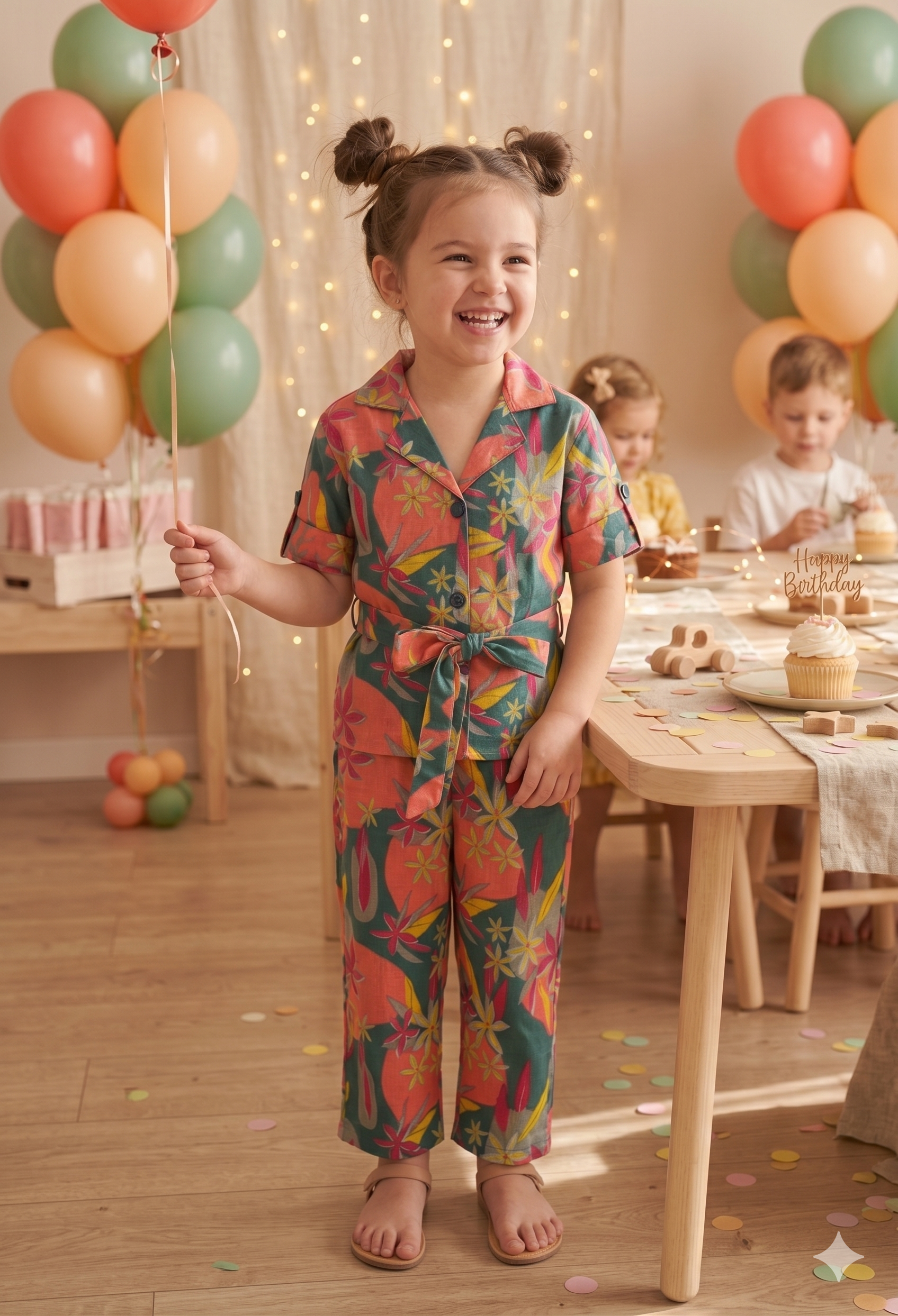 Pure Cotton Floral Co-ord Set for Girls – Breathable Everyday Wear