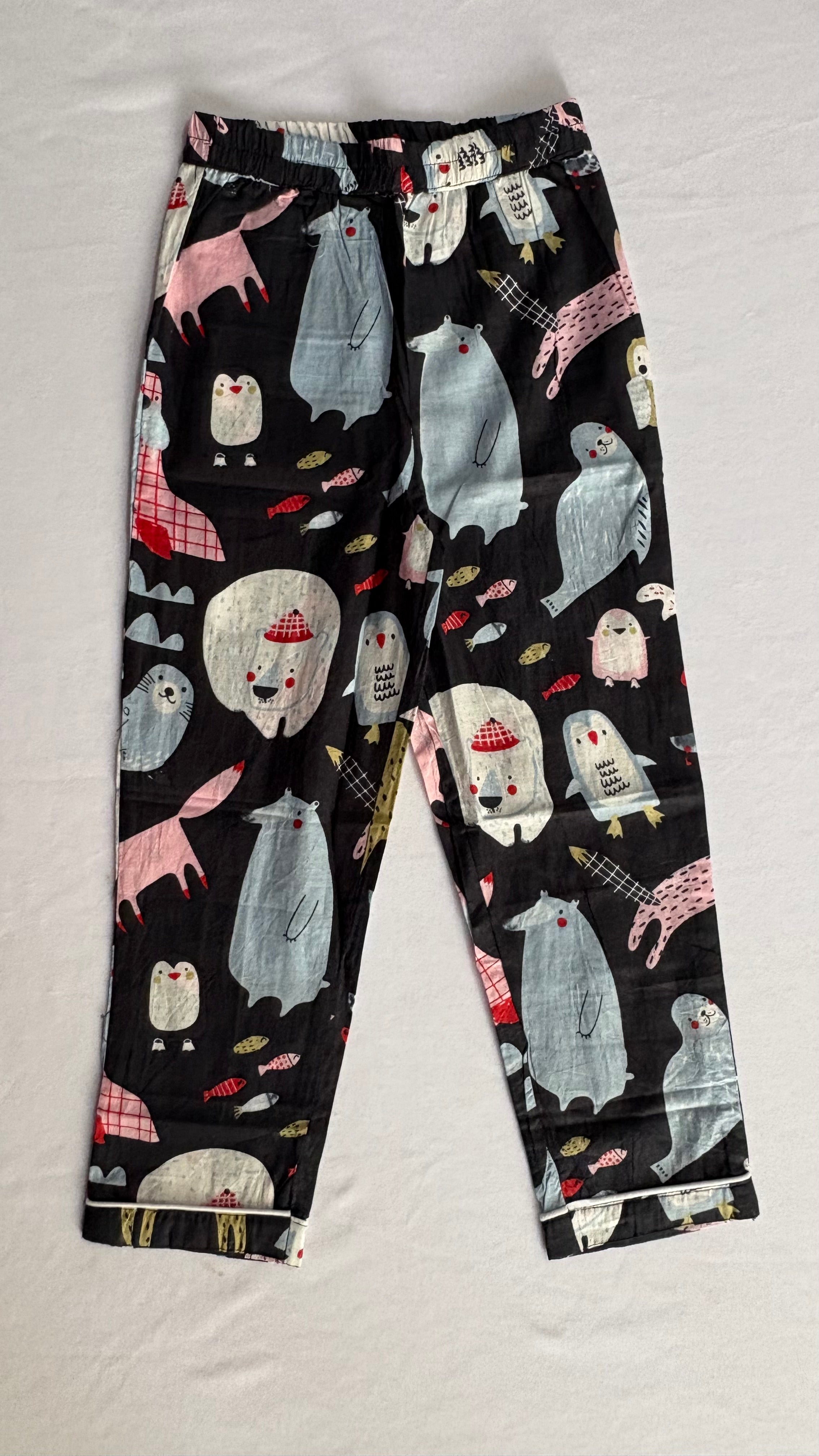 Black Sea Animal Cotton Night Suit | Kids Sleepwear