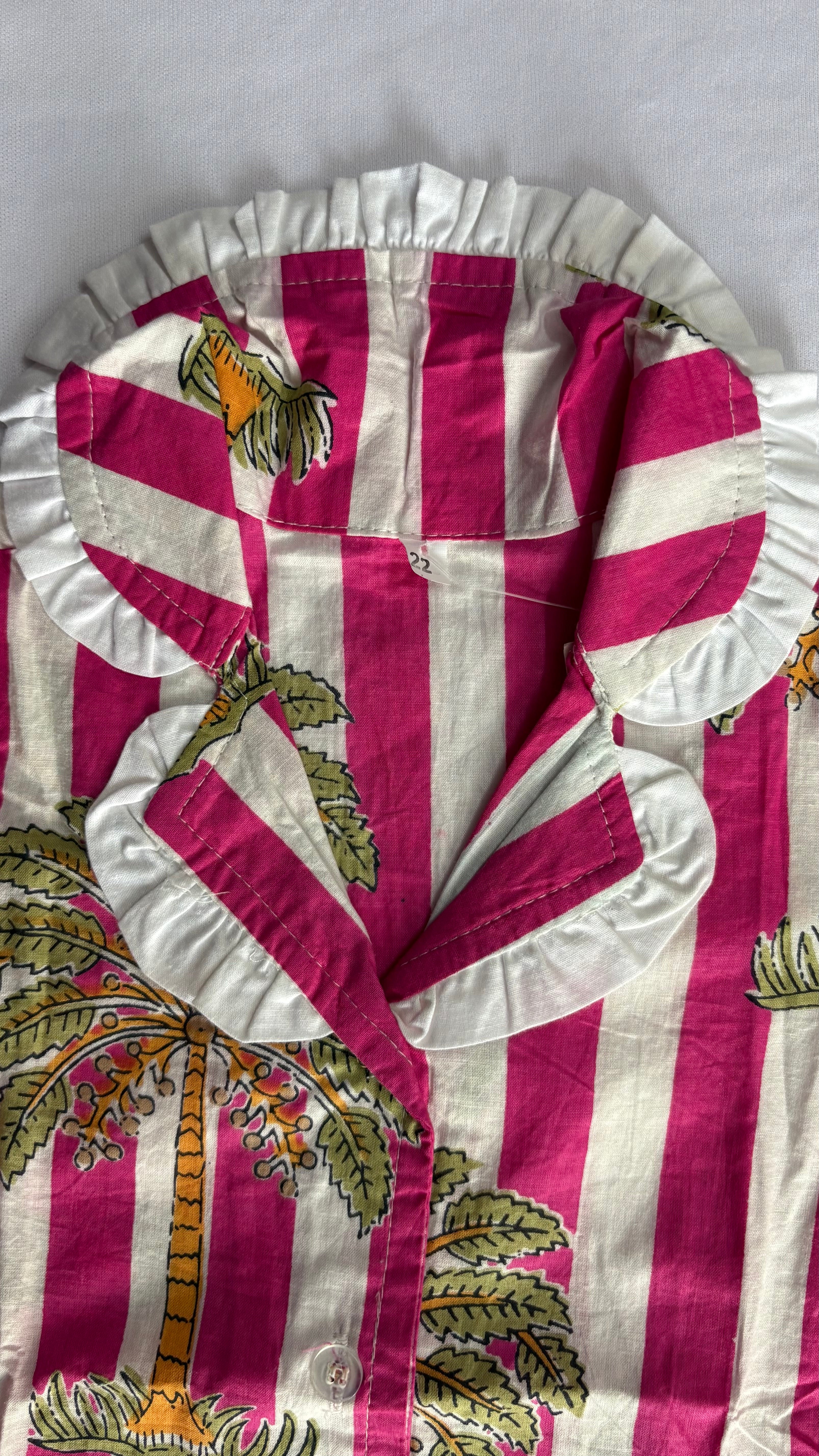 Pink Stripe Cotton Night Suit for Kids | Soft Sleepwear