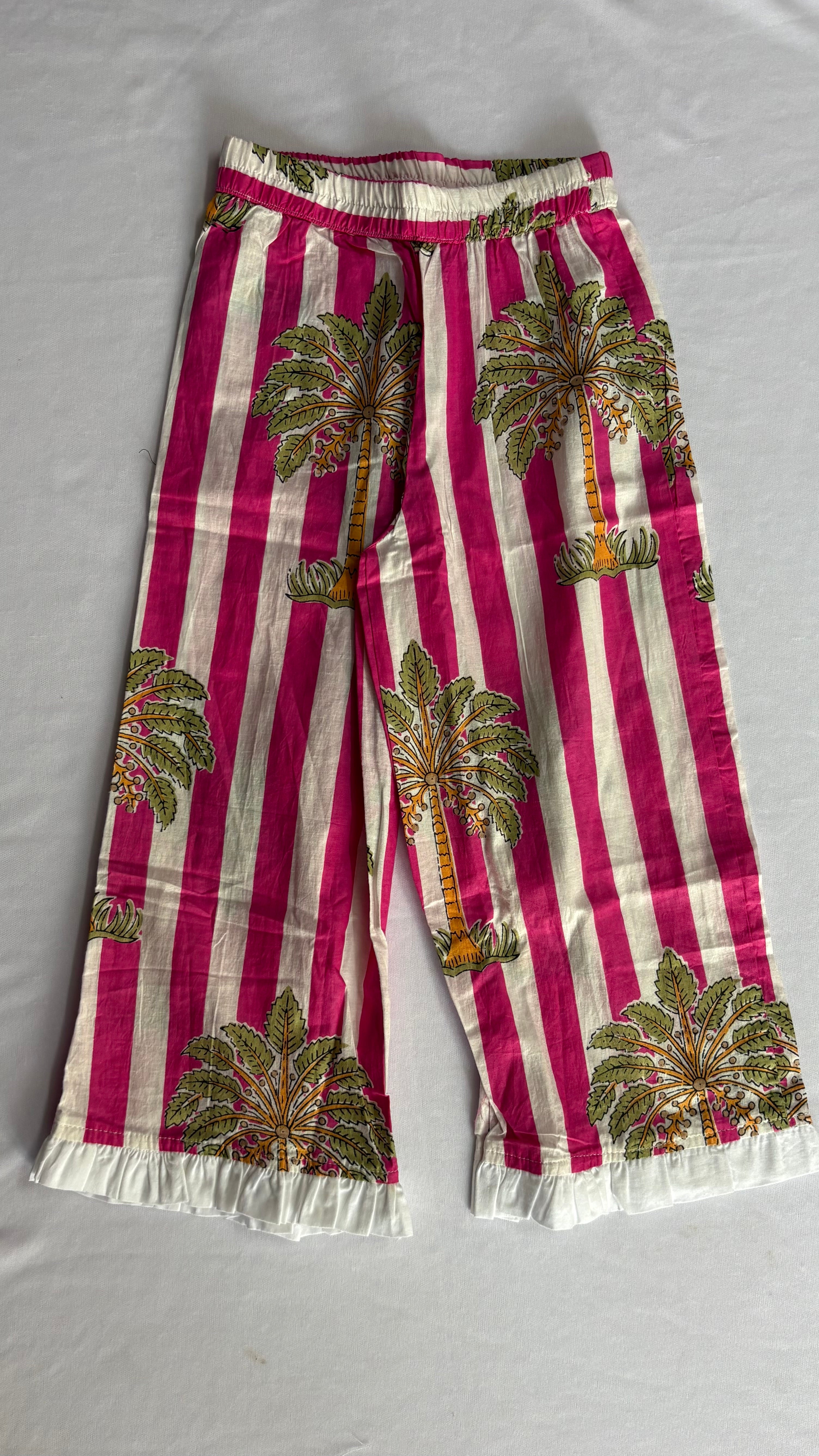 Pink Stripe Cotton Night Suit for Kids | Soft Sleepwear