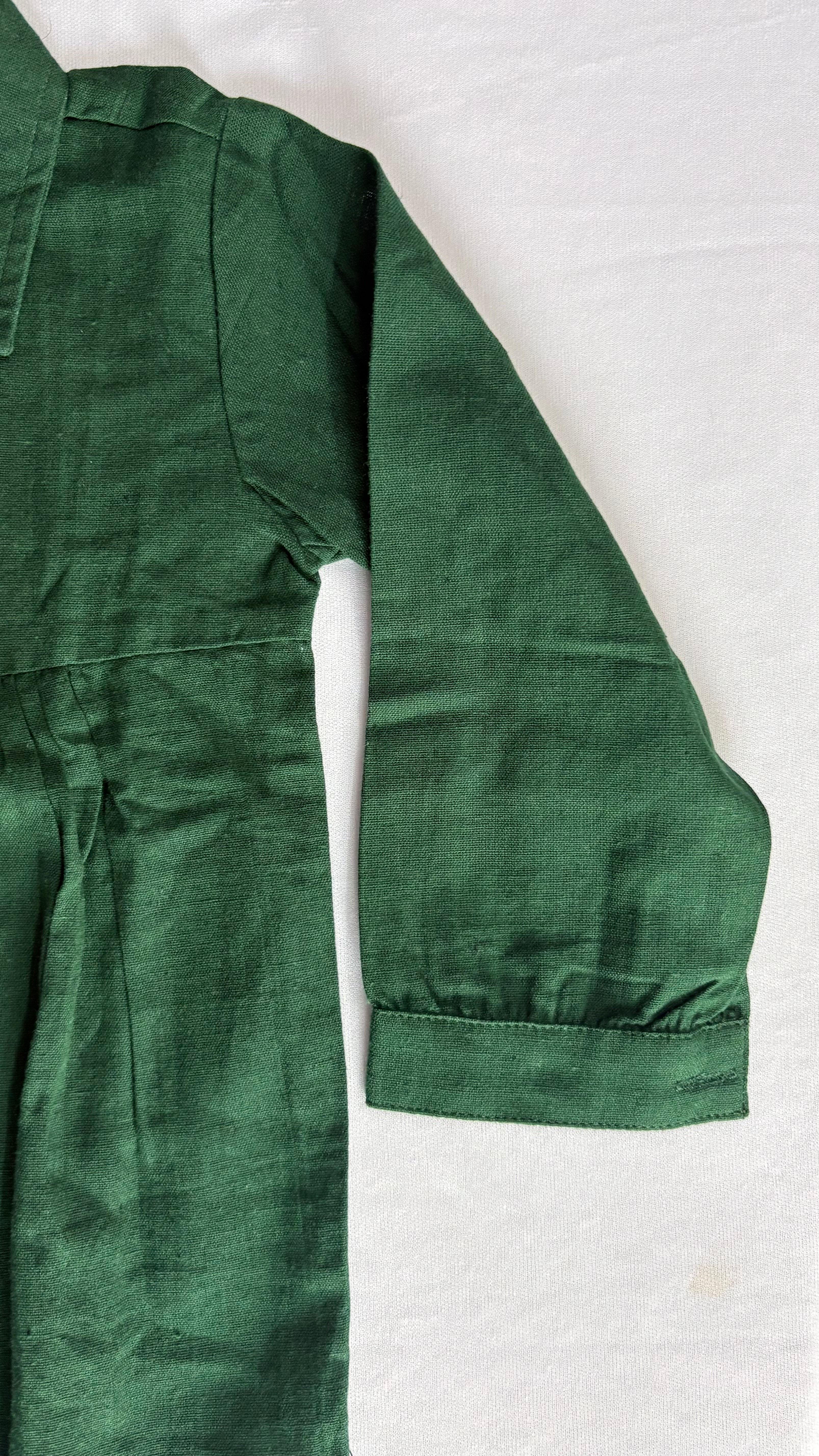 Dark Green Pure Cotton Co-ord for Girls | Soft & Breathable