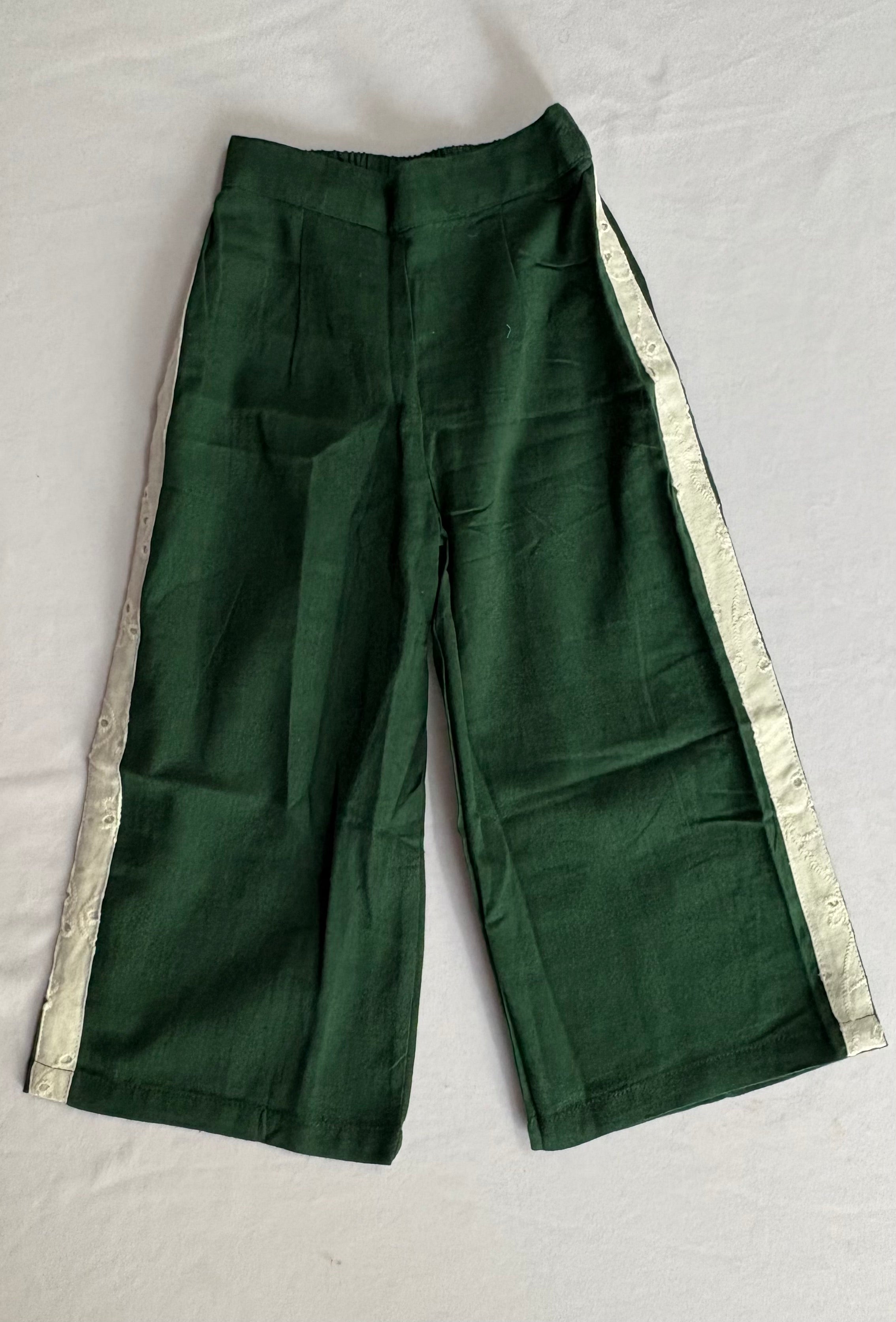 Dark Green Pure Cotton Co-ord for Girls | Soft & Breathable