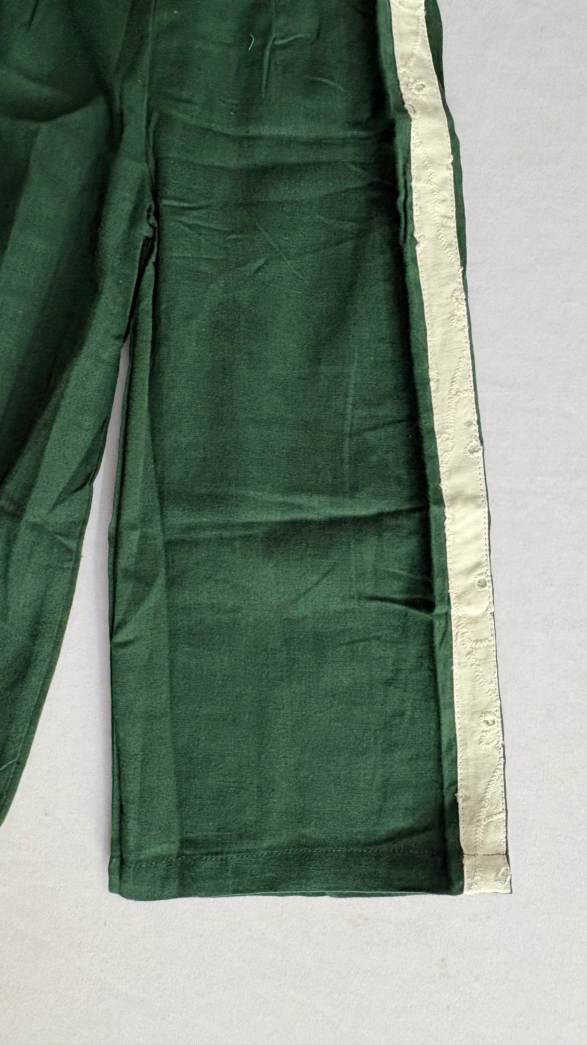 Dark Green Pure Cotton Co-ord for Girls | Soft & Breathable