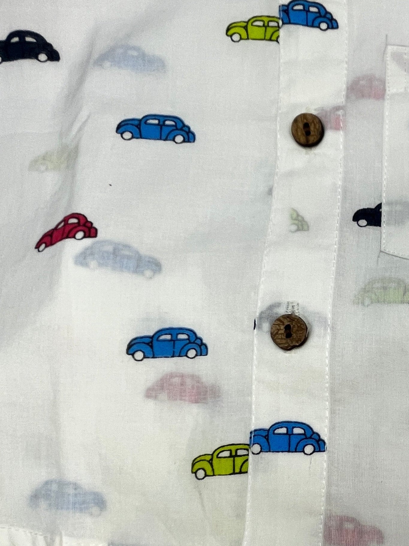 Boys Pure Cotton Co-ord Set – Car Print Shirt & Shorts