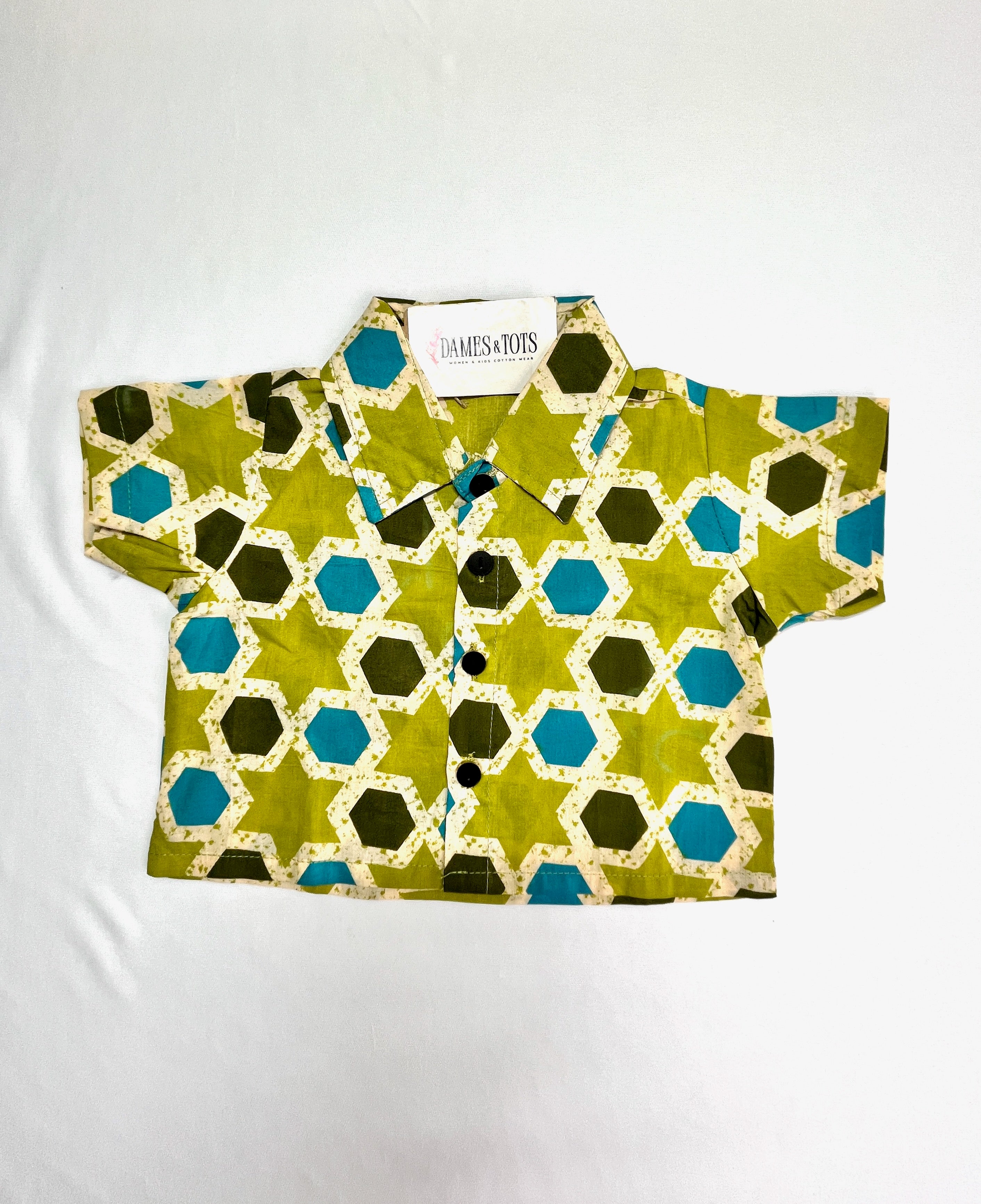 Pure Cotton Geometric Co-ord Set for Girls