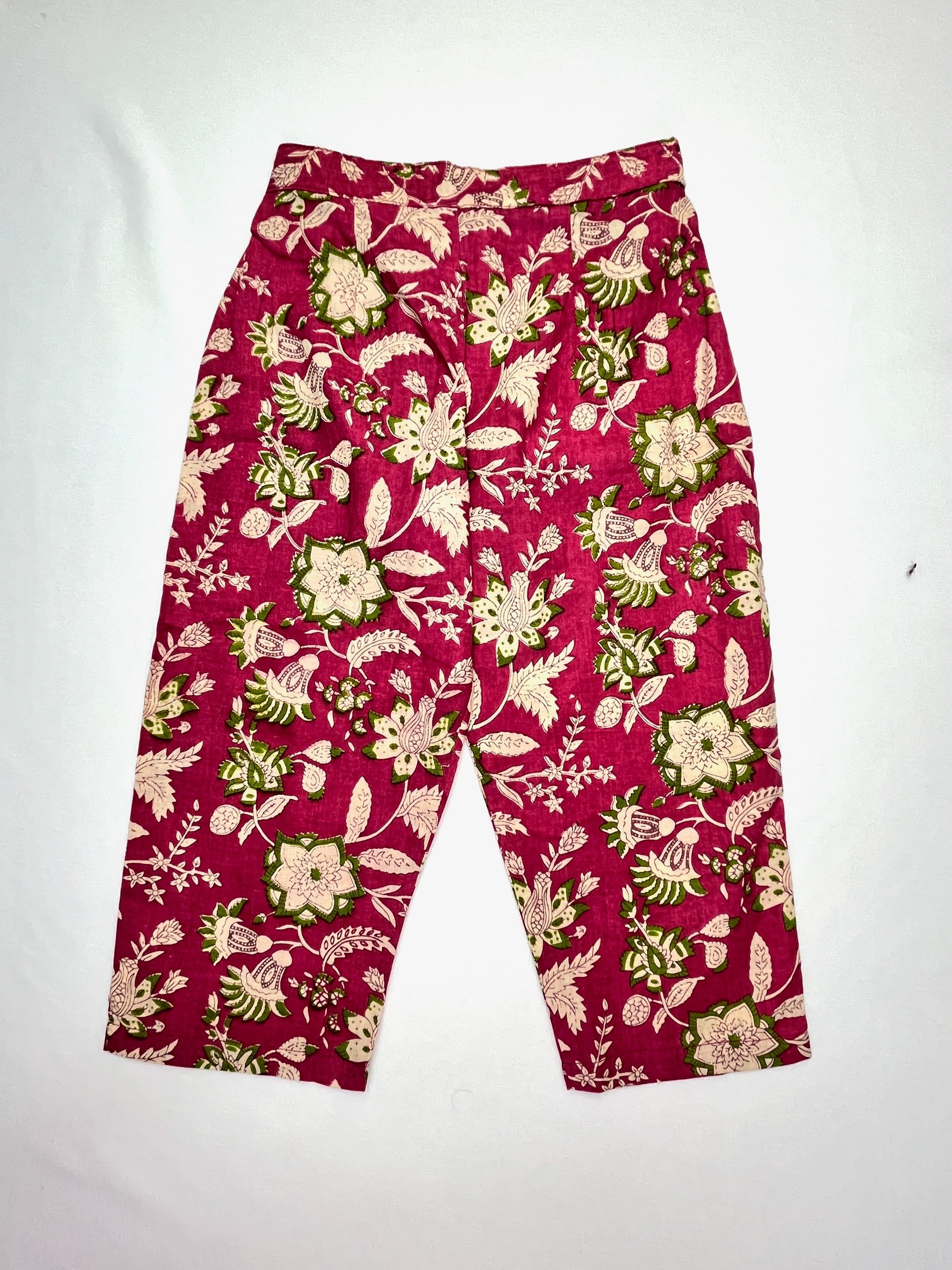 Pure Cotton Pink Floral Sleeveless Co-ord Set for Girls
