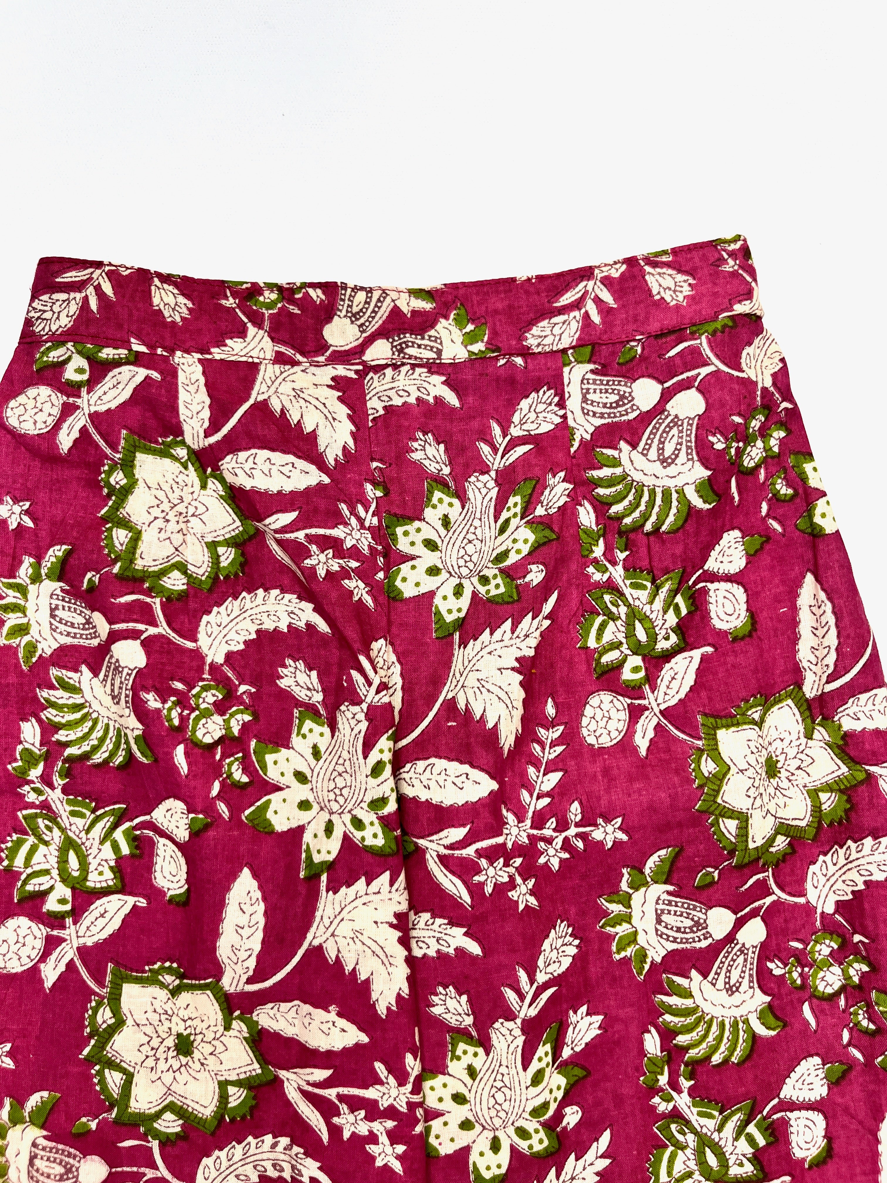 Pure Cotton Pink Floral Sleeveless Co-ord Set for Girls