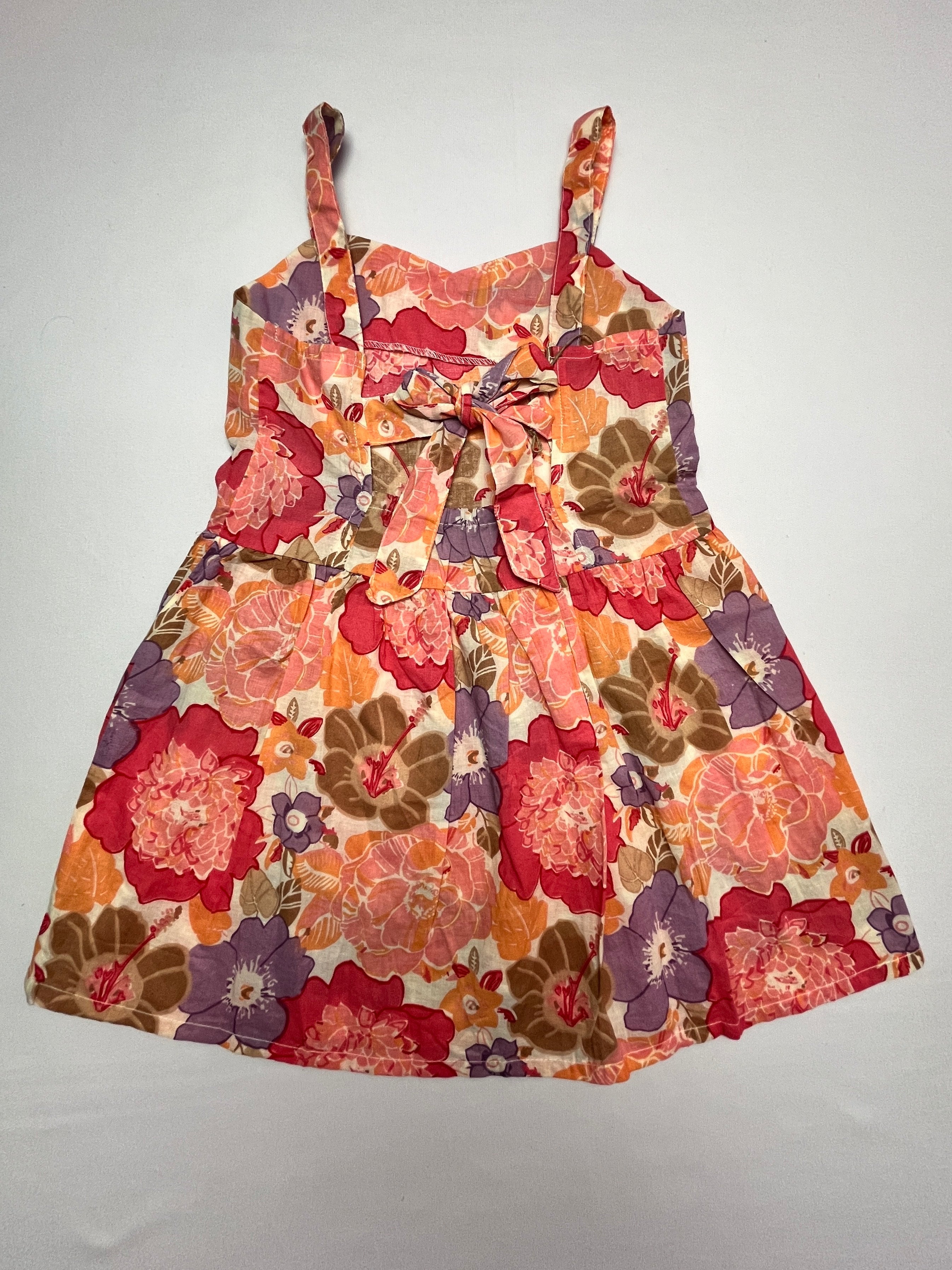 Peach Sunny Blossom Sleeveless Frock