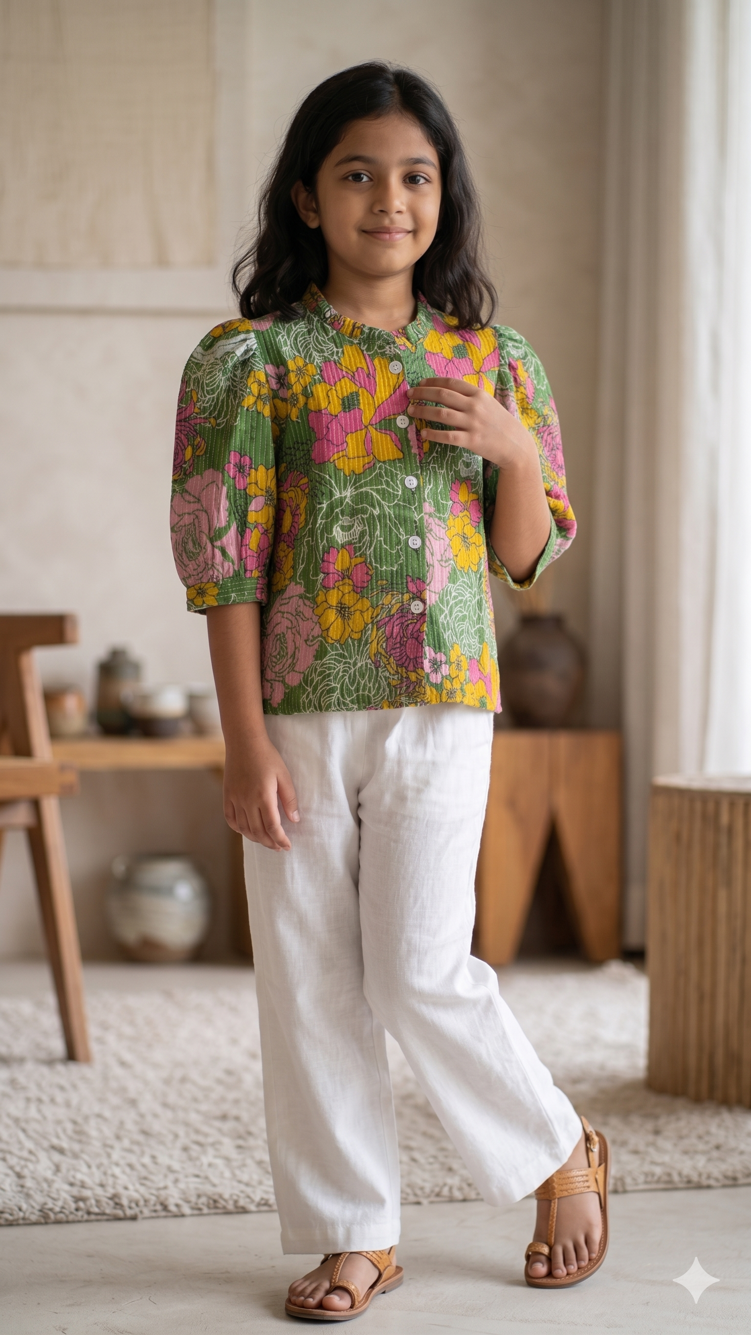 Green Floral Cotton Co-ord Set | Soft & Breathable