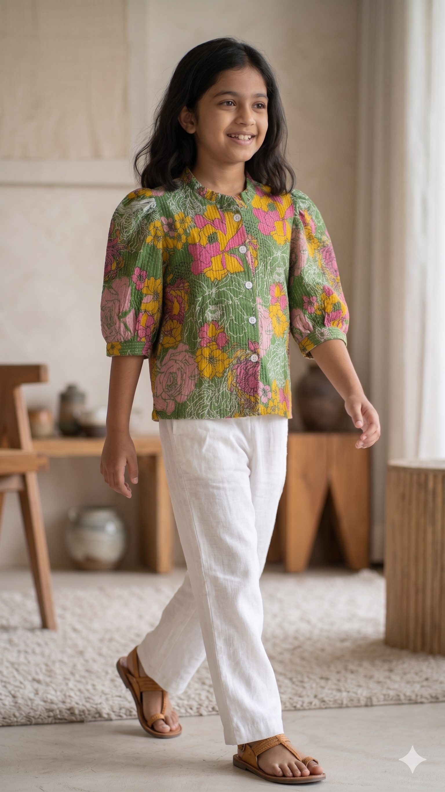 Green Floral Cotton Co-ord Set | Soft & Breathable
