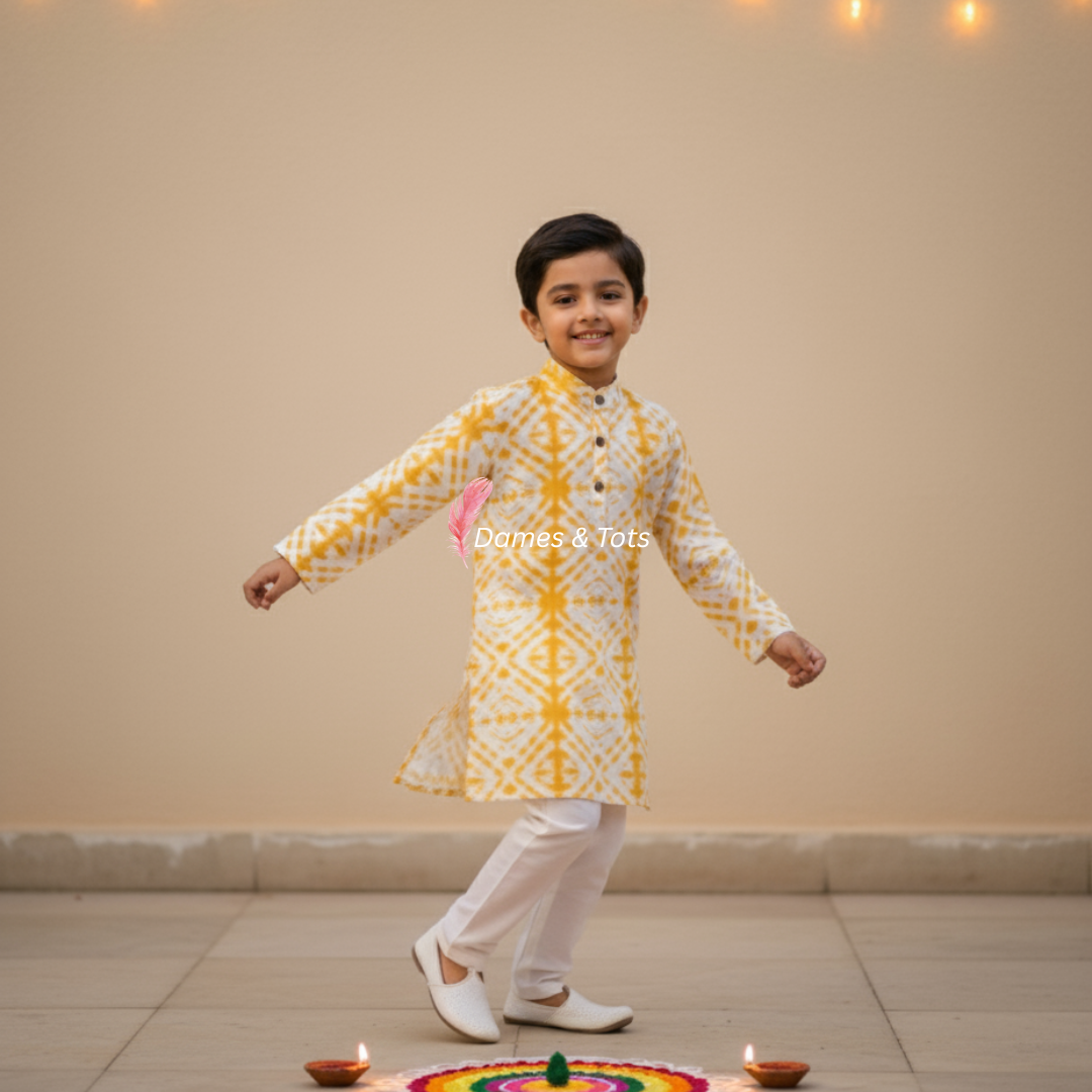 Sunshine Charm Baby Boy's Kurta Set