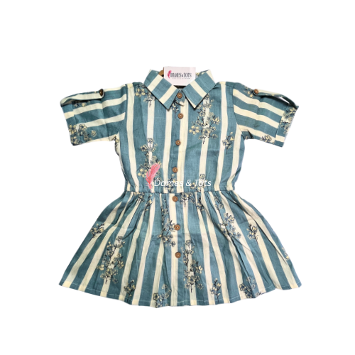 Whimsical Stripes Dress for Little Dreamers
