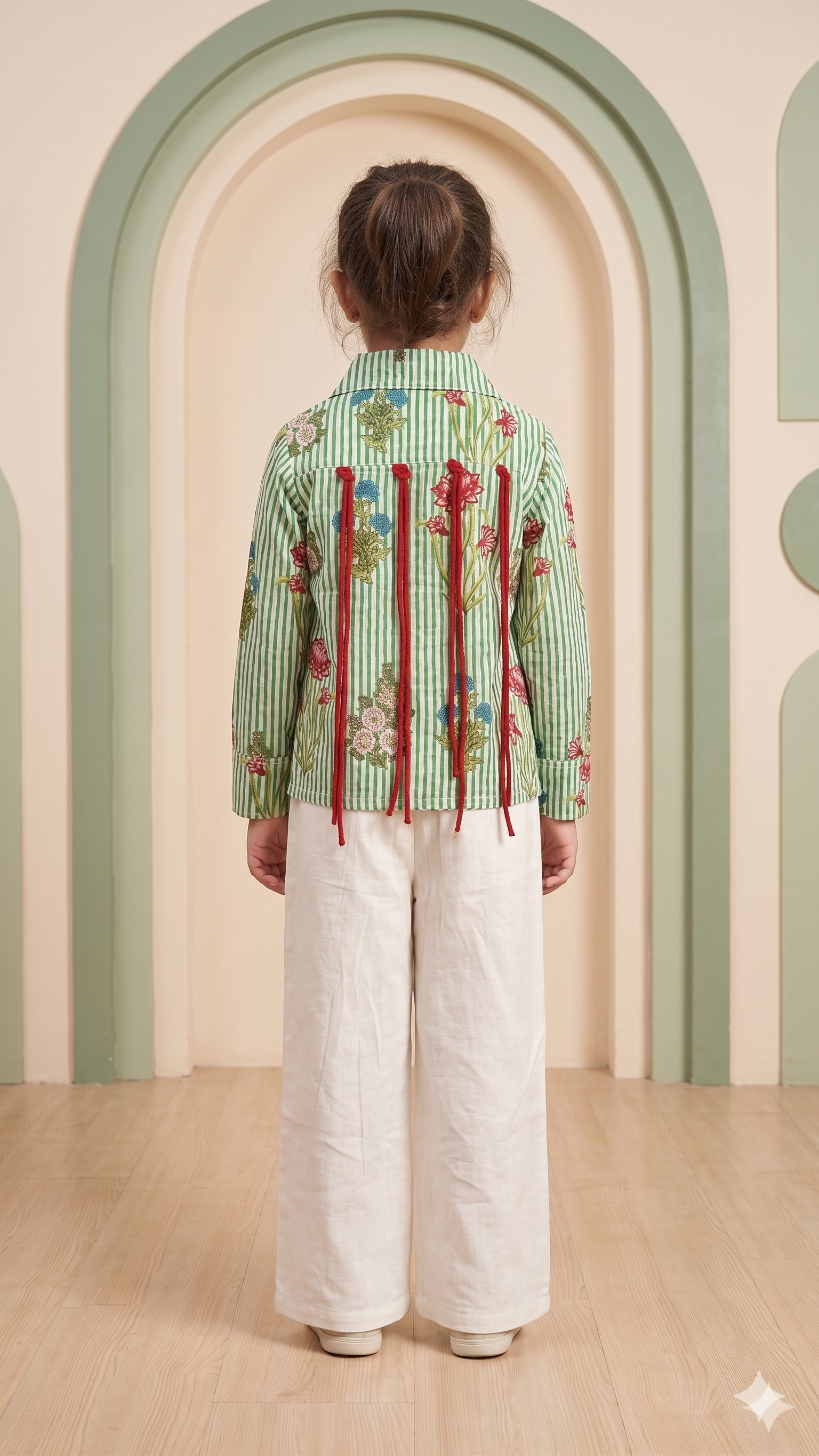 Girls Retro Floral Cotton Co-Ord Set for Kids