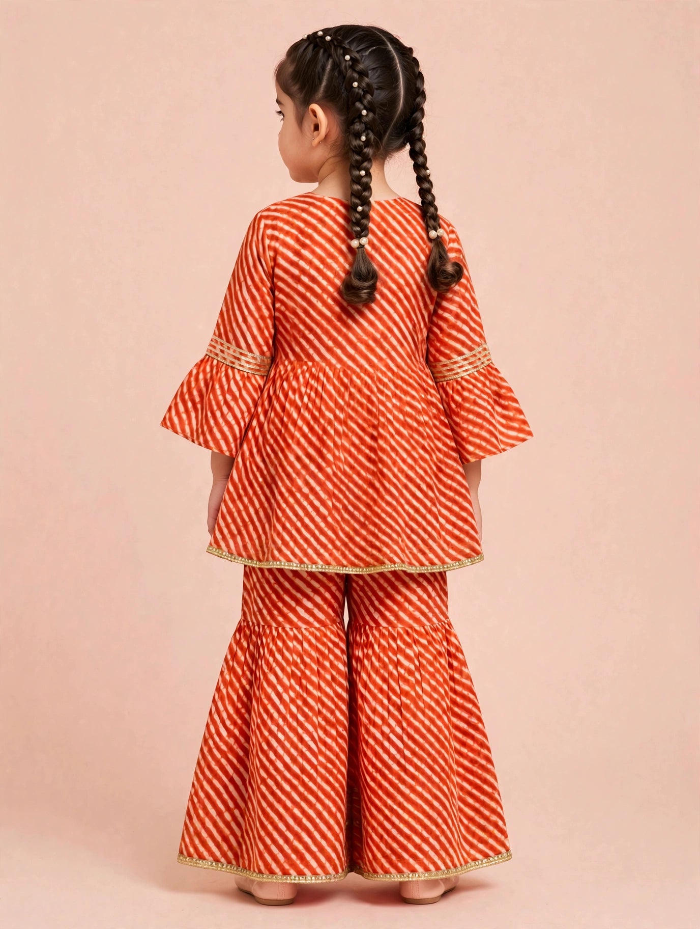 Leheriya Kurti Sharara Set for Girls – Soft Cotton Ethnic