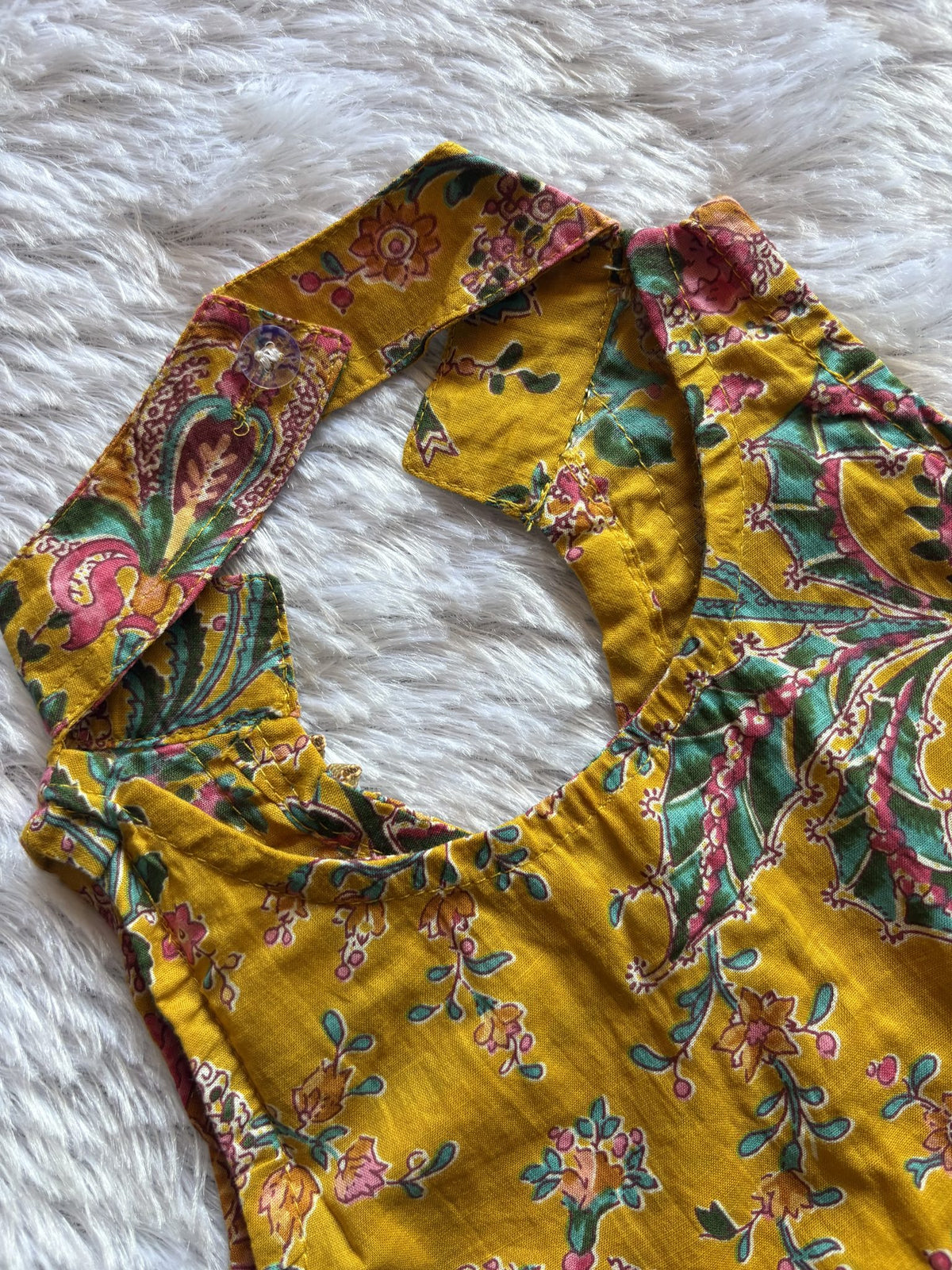 Mustard Bloom Girls Festive Sharara Set with Blush Pink Dupatta